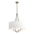Hubbardton Forge 2019 Soft Gold Dark Smoke Natural Anna Shade (SF) Loop Pendant