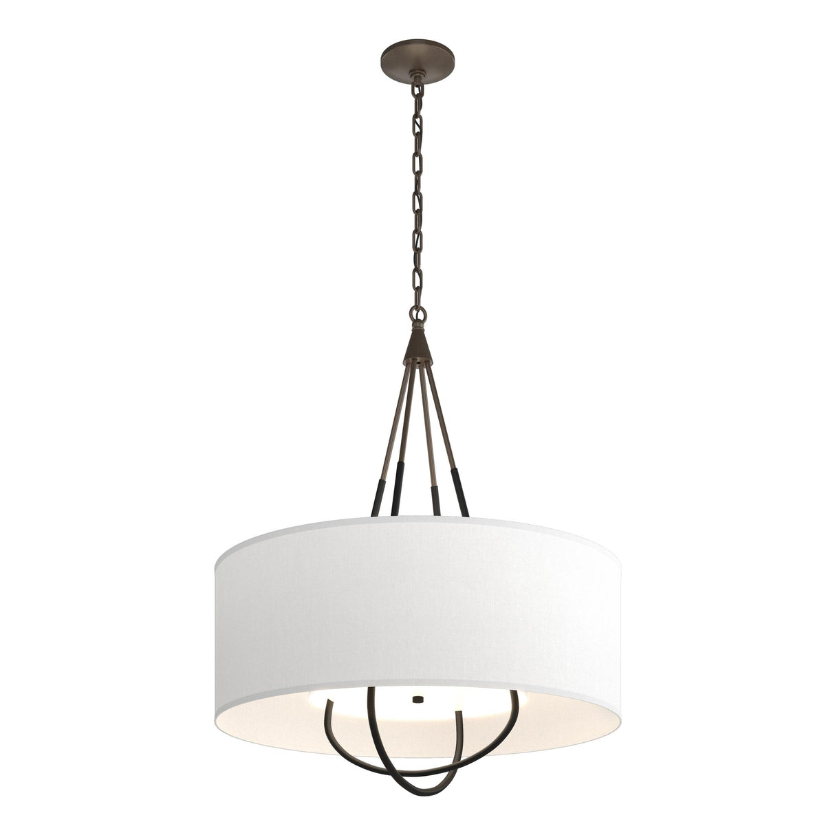 Hubbardton Forge 2019 Bronze Black Natural Anna Shade (SF) Loop Pendant