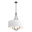 Hubbardton Forge 2019 Dark Smoke Black Natural Anna Shade (SF) Loop Pendant