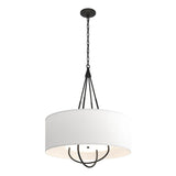 Hubbardton Forge 2019 Black Black Natural Anna Shade (SF) Loop Pendant