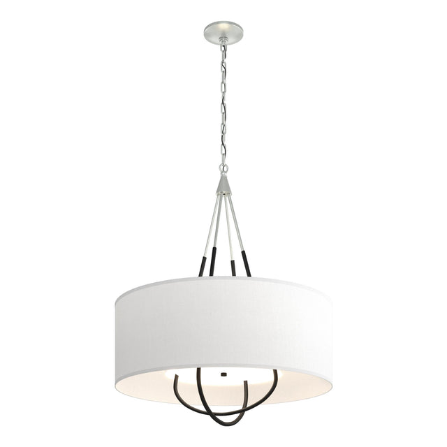 Hubbardton Forge 2019 Vintage Platinum Black Natural Anna Shade (SF) Loop Pendant