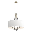 Hubbardton Forge 2019 Soft Gold Black Natural Anna Shade (SF) Loop Pendant
