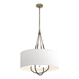 Hubbardton Forge 2019 Soft Gold Black Natural Anna Shade (SF) Loop Pendant
