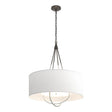 Hubbardton Forge 2019 Dark Smoke Vintage Platinum Natural Anna Shade (SF) Loop Pendant