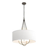 Hubbardton Forge 2019 Dark Smoke Soft Gold Natural Anna Shade (SF) Loop Pendant