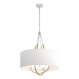 Hubbardton Forge 2019 Vintage Platinum Soft Gold Natural Anna Shade (SF) Loop Pendant