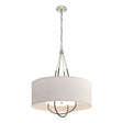 Hubbardton Forge 2019 Sterling Bronze Flax Shade (SE) Loop Pendant