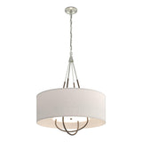 Hubbardton Forge 2019 Sterling Bronze Flax Shade (SE) Loop Pendant
