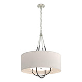 Hubbardton Forge 2019 Sterling Black Flax Shade (SE) Loop Pendant