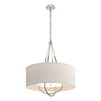 Hubbardton Forge 2019 Sterling Soft Gold Flax Shade (SE) Loop Pendant