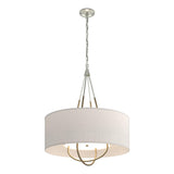Hubbardton Forge 2019 Sterling Soft Gold Flax Shade (SE) Loop Pendant