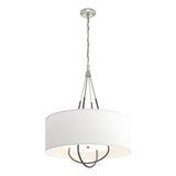 Hubbardton Forge 2019 Sterling Dark Smoke Natural Anna Shade (SF) Loop Pendant