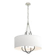 Hubbardton Forge 2019 Sterling Black Natural Anna Shade (SF) Loop Pendant