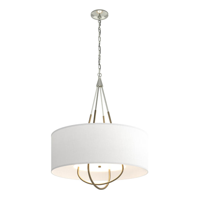 Hubbardton Forge 2019 Sterling Soft Gold Natural Anna Shade (SF) Loop Pendant