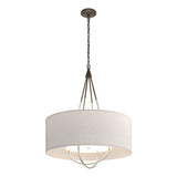 Hubbardton Forge 2019 Bronze Sterling Flax Shade (SE) Loop Pendant