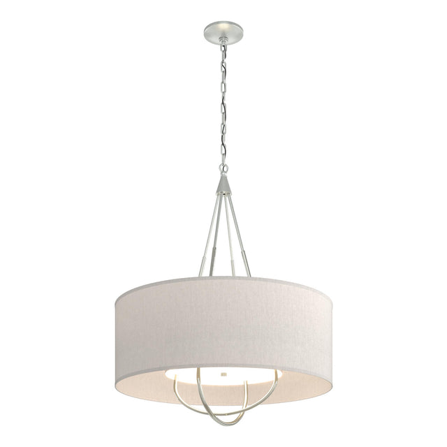 Hubbardton Forge 2019 Vintage Platinum Sterling Flax Shade (SE) Loop Pendant
