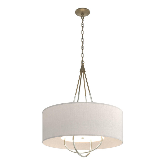 Hubbardton Forge 2019 Soft Gold Sterling Flax Shade (SE) Loop Pendant