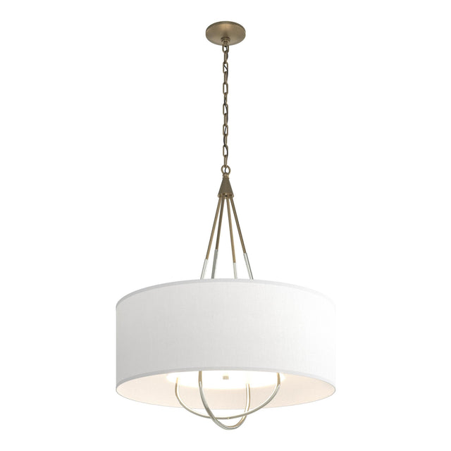 Hubbardton Forge 2019 Soft Gold Sterling Natural Anna Shade (SF) Loop Pendant
