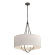 Hubbardton Forge 2019 Oil Rubbed Bronze Bronze Flax Shade (SE) Loop Pendant
