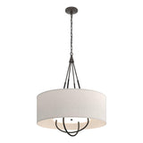 Hubbardton Forge 2019 Oil Rubbed Bronze Black Flax Shade (SE) Loop Pendant