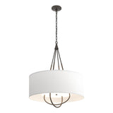 Hubbardton Forge 2019 Oil Rubbed Bronze Bronze Natural Anna Shade (SF) Loop Pendant
