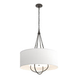 Hubbardton Forge 2019 Oil Rubbed Bronze Natural Iron Natural Anna Shade (SF) Loop Pendant