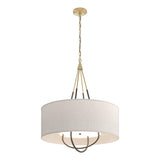 Hubbardton Forge 2019 Modern Brass Bronze Flax Shade (SE) Loop Pendant