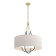Hubbardton Forge 2019 Modern Brass Black Flax Shade (SE) Loop Pendant