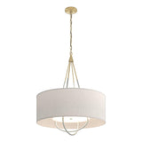 Hubbardton Forge 2019 Modern Brass Vintage Platinum Flax Shade (SE) Loop Pendant