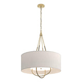 Hubbardton Forge 2019 Modern Brass Soft Gold Flax Shade (SE) Loop Pendant