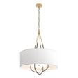 Hubbardton Forge 2019 Modern Brass Bronze Natural Anna Shade (SF) Loop Pendant