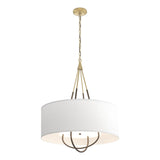Hubbardton Forge 2019 Modern Brass Bronze Natural Anna Shade (SF) Loop Pendant