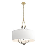 Hubbardton Forge 2019 Modern Brass Dark Smoke Natural Anna Shade (SF) Loop Pendant