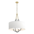 Hubbardton Forge 2019 Modern Brass Black Natural Anna Shade (SF) Loop Pendant