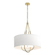 Hubbardton Forge 2019 Modern Brass Soft Gold Natural Anna Shade (SF) Loop Pendant