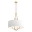 Hubbardton Forge 2019 Modern Brass Soft Gold Natural Anna Shade (SF) Loop Pendant