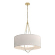 Hubbardton Forge 2019 Modern Brass Sterling Flax Shade (SE) Loop Pendant