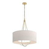 Hubbardton Forge 2019 Modern Brass Sterling Flax Shade (SE) Loop Pendant