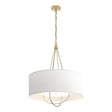 Hubbardton Forge 2019 Modern Brass Sterling Natural Anna Shade (SF) Loop Pendant