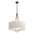 Hubbardton Forge 2019 Black Modern Brass Flax Shade (SE) Loop Pendant