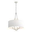 Hubbardton Forge 2019 Vintage Platinum Modern Brass Natural Anna Shade (SF) Loop Pendant