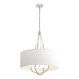 Hubbardton Forge 2019 Vintage Platinum Modern Brass Natural Anna Shade (SF) Loop Pendant