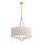 Hubbardton Forge 2019 Modern Brass Modern Brass Flax Shade (SE) Loop Pendant