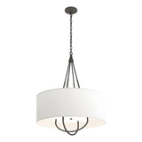 Hubbardton Forge 2019 Natural Iron Oil Rubbed Bronze Natural Anna Shade (SF) Loop Pendant