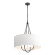 Hubbardton Forge 2019 Oil Rubbed Bronze Oil Rubbed Bronze Natural Anna Shade (SF) Loop Pendant