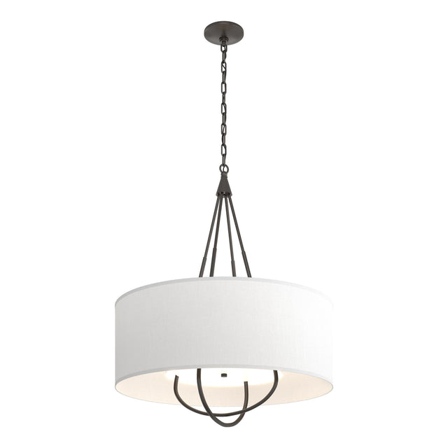 Hubbardton Forge 2019 Oil Rubbed Bronze Oil Rubbed Bronze Natural Anna Shade (SF) Loop Pendant