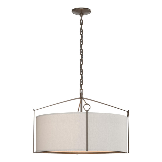 Hubbardton Forge 2019 Bronze Flax Shade (SE) Bow Pendant