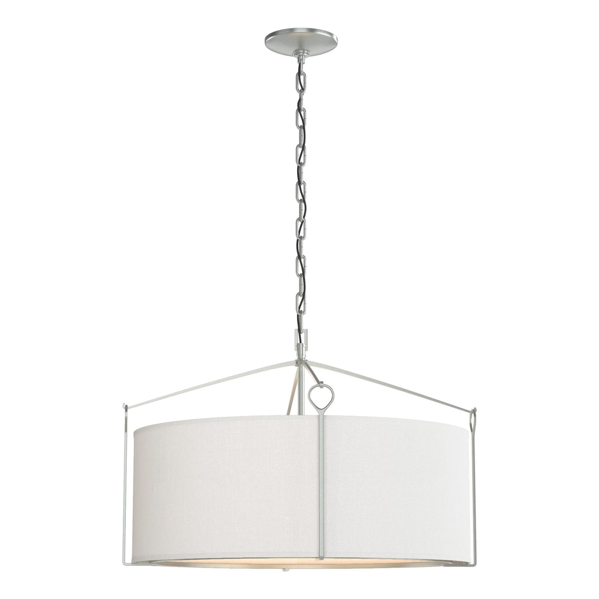 Hubbardton Forge 2019 Vintage Platinum Natural Anna Shade (SF) Bow Pendant