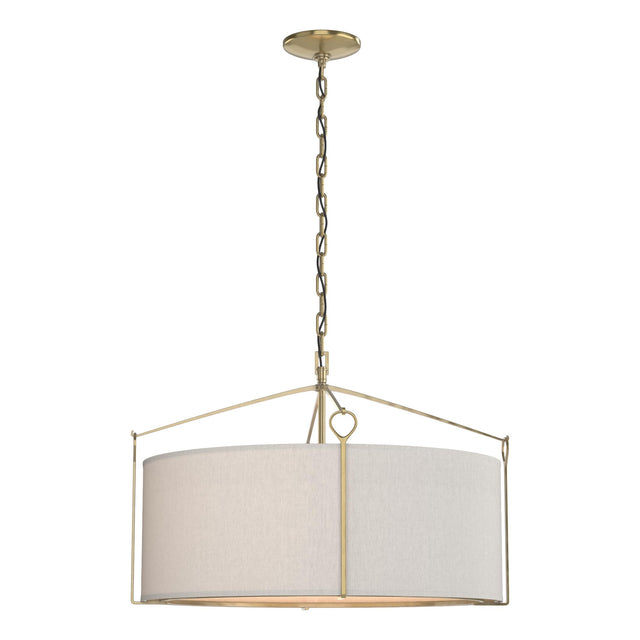Hubbardton Forge 2019 Modern Brass Flax Shade (SE) Bow Pendant