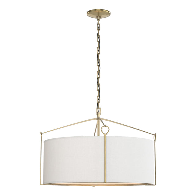 Hubbardton Forge 2019 Modern Brass Natural Anna Shade (SF) Bow Pendant